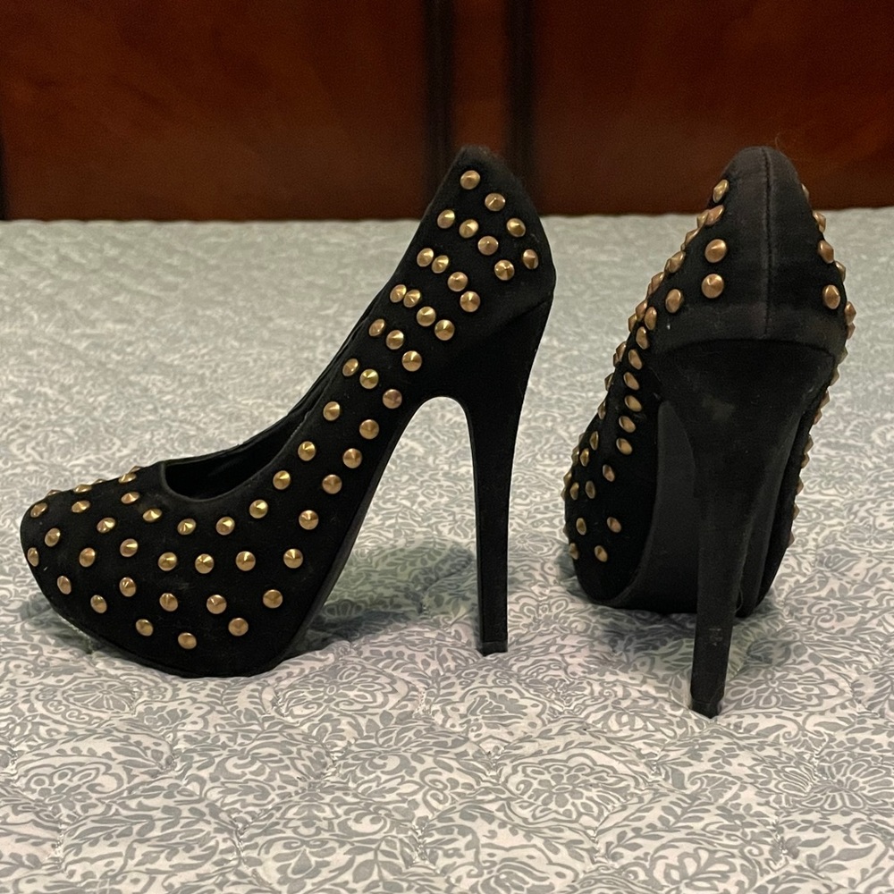 Studded Platform Heels
